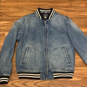 Jcrew Denim Bomber Jacket